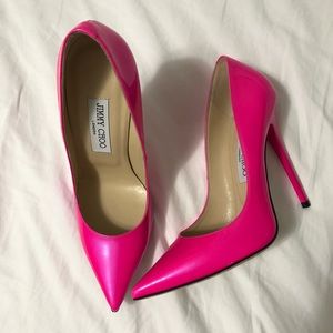 Brand new with box jimmy choo hot pink pointy pump